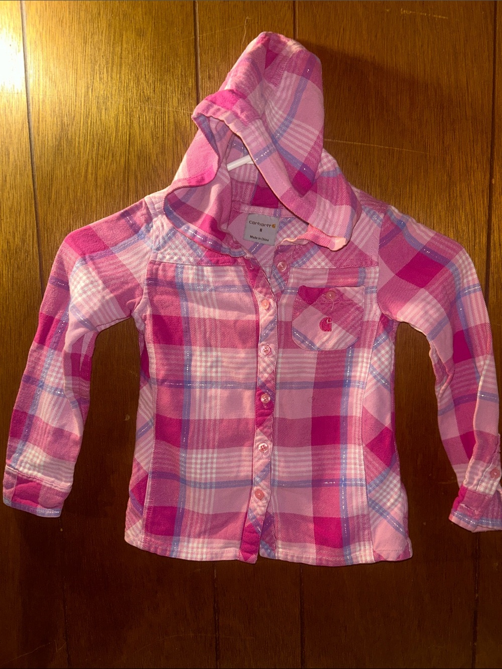 3/$25 Carhartt | Plaid Hooded Button-Down Shirt